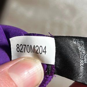 Gianni Bini Strapless Dress, Purple Satin, Size 6